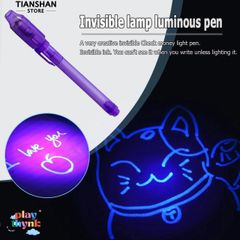 Bộ 4 bút mực tàng hình VTO30 với đèn UV - Viết bí mật, ghi chú học tập tiện lợi và độc đáo cho trẻ em và sinh viên