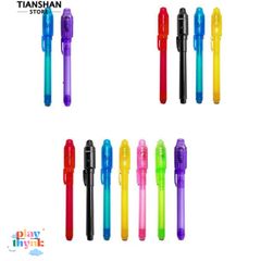 Bộ 4 bút mực tàng hình VTO30 với đèn UV - Viết bí mật, ghi chú học tập tiện lợi và độc đáo cho trẻ em và sinh viên