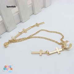 Khuyên Tai Nữ Dạng Dangle Kiểu Thánh Giá Độc Đáo - Trang Sức Punk Thời Trang Mã ZAJ57, Phù Hợp Đi Dạo và Tiệc Tùng