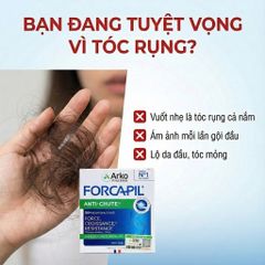 Viên Uống Mọc Tóc Arkopharma forcapil Anti-Chute 30 Viên - Hỗ Trợ Tóc Mọc Dày Khỏe, Ngăn Ngừa Rụng Tóc, Cải Thiện Tình Trạng Tóc Mỏng