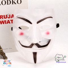 Mặt Nạ Hóa Trang Hacker Anonymous Vàng Bạc Đen Trắng - Phụ Kiện Độc Đáo Cho Halloween và Cosplay