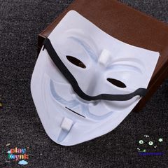 Mặt Nạ Hóa Trang Hacker Anonymous Vàng Bạc Đen Trắng - Phụ Kiện Độc Đáo Cho Halloween và Cosplay