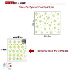 Miếng Dán Cửa Sổ Bông Tuyết Phát Sáng Trong Bóng Tối - Trang Trí Nhà Đẹp, Kiểu Asp17, Dễ Dàng Dán, PVC Chất Lượng Cao