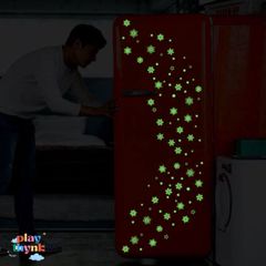 Miếng Dán Cửa Sổ Bông Tuyết Phát Sáng Trong Bóng Tối - Trang Trí Nhà Đẹp, Kiểu Asp17, Dễ Dàng Dán, PVC Chất Lượng Cao