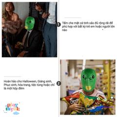 Mặt Nạ Quái Vật Xanh - Phụ Kiện Cosplay Halloween Kinh Dị Đáng Yêu Cho Người Lớn và Thanh Thiếu Niên