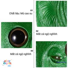 Mặt Nạ Quái Vật Xanh - Phụ Kiện Cosplay Halloween Kinh Dị Đáng Yêu Cho Người Lớn và Thanh Thiếu Niên