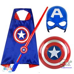 Bộ trang phục Siêu nhân dành cho bé trai - Áo choàng và mặt nạ hóa trang phong cách Spiderman, chất liệu phi bóng thoáng mát