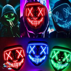 Mặt Nạ LED Halloween Hình Xương Độc Đáo - Phụ Kiện Tiệc Tùng Rùng Rợn Cho Dịp Halloween và Sự Kiện Giải Trí