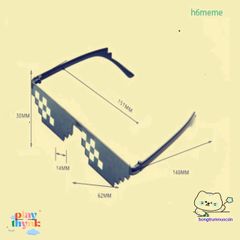 Kính Mát Vuông Không Viền Thug Life Cá Tính - 7 Mẫu Thiết Kế Độc Đáo Cho Nam & Nữ, Phong Cách Hip Hop Hài Hước