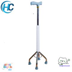 Gậy Tập Đi 4 Chân Lucass B932 Chính Hãng - Điều Chỉnh Chiều Cao Dành Cho Người Già, Người Khuyết Tật, An Toàn Khi Di Chuyển