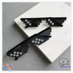 Kính Mát Thug Life Năng Động - Thiết Kế Cá Tính Pixel, Chống UV400, Phù Hợp Mọi Lứa Tuổi, Dành Cho Tiệc Tùng & Du Lịch