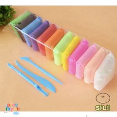 Bộ 12 Màu Đất Sét Nghệ Sĩ Tự Khô - Đồ Chơi Thủ Công Sáng Tạo, An Toàn Cho Trẻ Em, Dụng Cụ Tạo Hình Chất Liệu Siêu Mềm Mịn