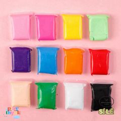 Bộ 12 Màu Đất Sét Nghệ Sĩ Tự Khô - Đồ Chơi Thủ Công Sáng Tạo, An Toàn Cho Trẻ Em, Dụng Cụ Tạo Hình Chất Liệu Siêu Mềm Mịn