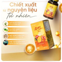 Viên Uống Giảm Cân AMS SLIM Hỗ Trợ Chuyển Hóa Chất Béo - Giảm Cảm Giác Thèm Ăn, Duy Trì Cân Nặng Khỏe Mạnh, 30 Viên