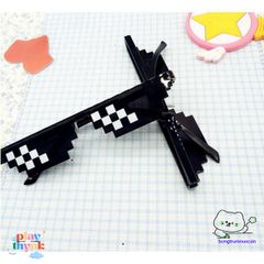 Kính Thug Life 6 Chấm Đen - Phụ Kiện Chơi Game Siêu Ngầu, Thời Trang Cho Gamer, Chống Tia UV, Gọng Gập Gọn