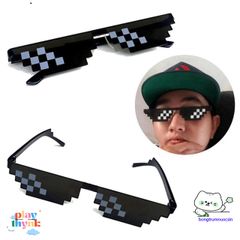 Kính Mắt Thug Life Minecraft Cho Nam Nữ - Phụ Kiện Gamer Siêu Ngầu, Chống Tia UV, Gấp Gọn, Trend Mới 2023