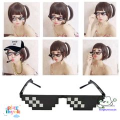 Kính Mắt Thug Life Minecraft Cho Nam Nữ - Phụ Kiện Gamer Siêu Ngầu, Chống Tia UV, Gấp Gọn, Trend Mới 2023