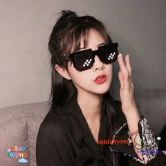Kính Mát Thug Life Chất Minecraft - Kính Thời Trang Đen Đậm Chất Ngầu Cho Nam Nữ - Phong Cách Siêu Cute