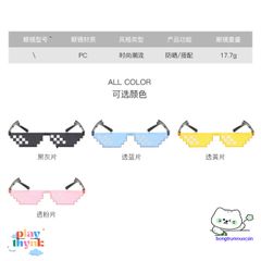 Kính Mát Thug Life Đa Giác Pixel Siêu Dễ Thương - Kính Râm Chất Lượng Cao Thời Trang Cho Nam Nữ