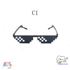 Kính Râm Thuglife 6 Chấm MINECRAFT - Phong Cách Thời Trang Độc Đáo Cho Nam Nữ, Kính Chống Nắng Ngoài Trời