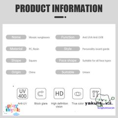 Kính Râm Unisex Yakult - Phong Cách Thời Trang Hài Hước, Bảo Vệ UV400, Phụ Kiện Tiệc Tùng Thug Life