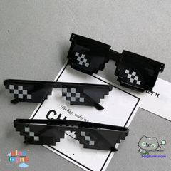 Kính Mát Mosaic Punk Thug Life - Kính Chống UV400, Cá Tính Vui Nhộn Cho Tiệc Tùng và Khiêu Vũ Disco