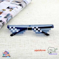 Kính Mắt Thug Life 6 Chấm MINECRAFT Unisex Đen & Hồng - Thời Trang Cá Tính Chống UV [Giao Hàng Miễn Phí]