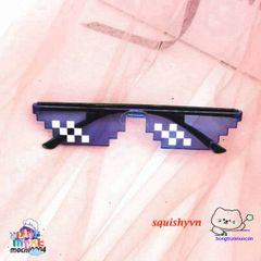 Kính Mắt Thug Life 6 Chấm MINECRAFT Unisex Đen & Hồng - Thời Trang Cá Tính Chống UV [Giao Hàng Miễn Phí]