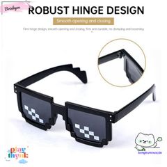 Kính Mosaics Thug Life - Kính Mắt Phong Cách Độc Đáo Pixel Disco Chống UV400 Cho Nam Nữ, Thời Trang, Vui Nhộn