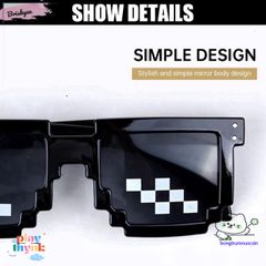 Kính Mosaics Thug Life - Kính Mắt Phong Cách Độc Đáo Pixel Disco Chống UV400 Cho Nam Nữ, Thời Trang, Vui Nhộn