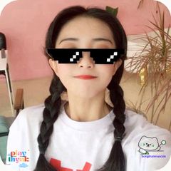 Kính Mát Thug Life 8bit Đen FY1 - Kính Mát Chống UV 400 Cho Nam Giới, Phong Cách Ngầu và Thanh Lịch, Quà Tặng Hoàn Hảo