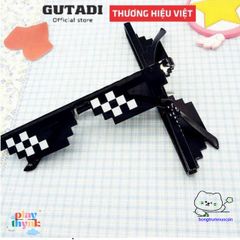 Kính Mắt Thug Life Minecraft - Kính Đen Phong Cách Thời Trang Hot Trend 2020, Chất Liệu ABS, Cho Nam Nữ, Kính Chắn Bụi 8-Bit
