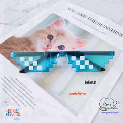 Kính Mắt Thug Life Phong Cách Minecraft - Thời Trang Nam Nữ Cao Cấp, Chống UV, Chất Lượng Bền Bỉ