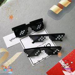 Kính Mát Thug Life 8bit Đen Robotic - Phong Cách Mùa Hè Nam, Chống Nắng UV400, Quà Tặng Thời Trang Thịnh Hành