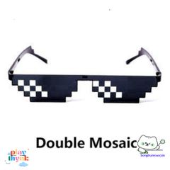 Kính Mát Thug Life 8bit Đen Robotic - Phong Cách Mùa Hè Nam, Chống Nắng UV400, Quà Tặng Thời Trang Thịnh Hành