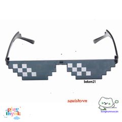 Kính Mắt Thug Life Pixelated Mosaic UV400 - Phong Cách Hip Hop Dành Cho Nam Nữ, Thời Trang Nổi Bật