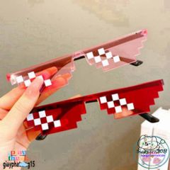 Kính Mắt Thug Life 8bit MINECRAFT - Phụ Kiện Thời Trang Độc Đáo Dành Cho Nam Nữ, Chống Bụi, Chất Liệu ABS Bền Bỉ