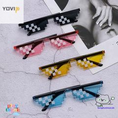 Kính Mát Yovip Retro Pixel Độc Đáo - Phụ Kiện Thời Trang Cho Game Thủ - Kính Râm Chống Tia UV, Thiết Kế Thời Thượng