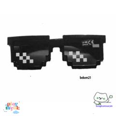 Kính Râm 8 Bit Thug Life Minecraft - Kính Tiệc Unisex Chất Lượng Cao Dành Cho Trẻ Em và Người Lớn, Món Quà Độc Đáo