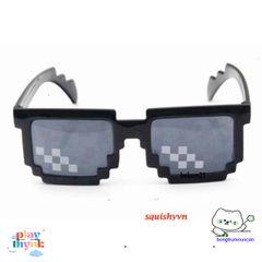 Kính Râm 8 Bit Thug Life Minecraft - Kính Tiệc Unisex Chất Lượng Cao Dành Cho Trẻ Em và Người Lớn, Món Quà Độc Đáo