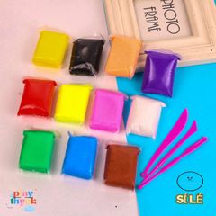 Combo 12 Đất Sét Tự Khô Nhật Bản SMARTKIDS - Đất Nặn An Toàn, Siêu Nhẹ Dành Cho Trẻ Em Làm Butter Slime Sáng Tạo