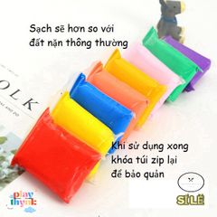 Bộ đất sét tự khô Binbibo 12 màu cao cấp an toàn cho trẻ em - Đồ chơi sáng tạo nặn hình, nhẹ và không dính