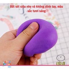 Bộ đất sét tự khô Binbibo 12 màu cao cấp an toàn cho trẻ em - Đồ chơi sáng tạo nặn hình, nhẹ và không dính