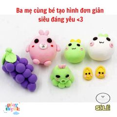Bộ đất sét tự khô Binbibo 12 màu cao cấp an toàn cho trẻ em - Đồ chơi sáng tạo nặn hình, nhẹ và không dính
