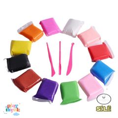 Bộ đất sét tự khô Binbibo 12 màu cao cấp an toàn cho trẻ em - Đồ chơi sáng tạo nặn hình, nhẹ và không dính