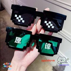 Kính Mát 8 Bit Thug Life - Kính Râm Pixel Unisex Dành Cho Fan Meme & Tiệc Minecraft - Món Quà Độc Đáo