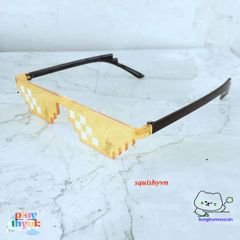 Kính Mát 8 Bit Thug Life - Kính Râm Pixel Unisex Dành Cho Fan Meme & Tiệc Minecraft - Món Quà Độc Đáo