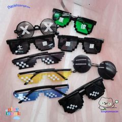 Kính Mắt Không Viền Vuông Thug Life - Phong Cách Hip Hop Thời Thượng Cho Unisex, Quà Tặng Độc Đáo Cho Game Thủ Và Người Đam Mê Meme