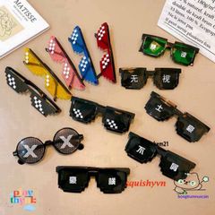 Bộ Kính Gương Thug Life 6 Màu - Kính Mát Thời Trang Cho Gamer, Phụ Kiện Cá Tính, Phong Cách Độc Đáo
