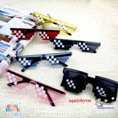 Bộ Kính Gương Thug Life 6 Màu - Kính Mát Thời Trang Cho Gamer, Phụ Kiện Cá Tính, Phong Cách Độc Đáo